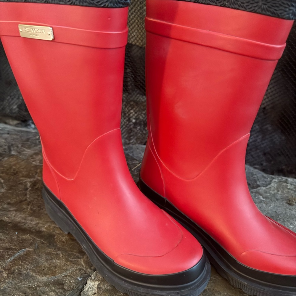 Stylish Red Women's Rain Boots
